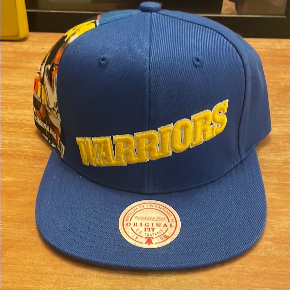 Mitchell & Ness Blue and Yellow Warriors Hat